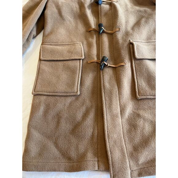 Burberry London Duffle Coat XS Camel Wool Toggle Hooded Made in England Vtg - Picture 4 of 16